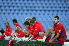 fotbal ČR-Slovensko, předvečer zápasu v kvalifikaci na MS