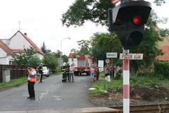 Srážka auta s vlakem v Břvanech