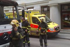 Částečně zřícený dům v pražské Soukenické ulici