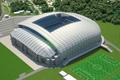 Maketa stadionu v Poznani pro Euro 2014.