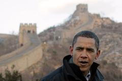 Barack Obama na Velké čínské zdi