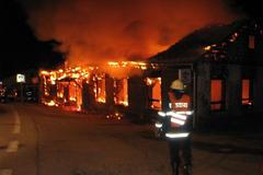 Požár hospody v Netřebicích