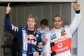 Sebastian Vettel a Lewis Hamilton