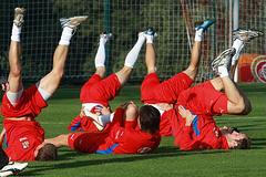 Trénink fotbalové reprezentace