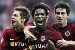 Sparta slaví gól Bonyho Wilfrieda v derby se Slavií