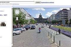 Václavské náměsti a Národní muzeum na StreetView