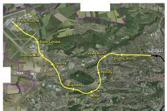 Trasa prodloužení metra A