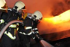 Požár na vlakovém nádraží Bubny