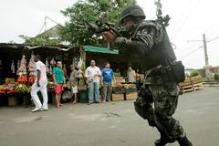 Neklidný slum v Riu