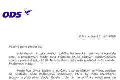 Pozvánka Jiřímu Paroubkovi ke schůzce