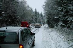 Sněhová bouře na Ještědu