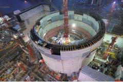 Stavba jaderné elektrárny na finském ostrově Olkiluoto.