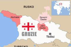 Mapa Gruzie - Severní a Jižní Osetie, Abcházie