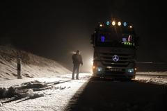 Německo dálnice sníh