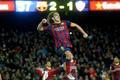 Carles Puyol slaví gól Barcelony