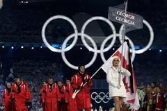 Gruzínská výprava na slavnostním zahájení olympijských her