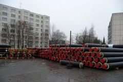 Předizolované horkovodní potrubí.