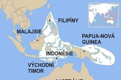Indonésie - korálový trojúhelník - mapa