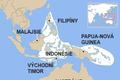 Indonésie - korálový trojúhelník - mapa