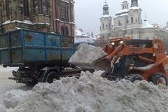 Úklid sněhu v Praze