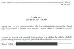 Notářské zápisy ve fotbalové aféry