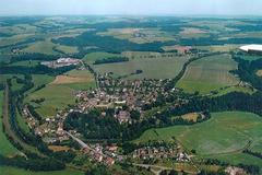 Letecký záběr na obec Pohled