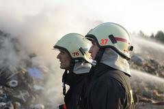 Požár skládky u obce Želeč na Táborsku