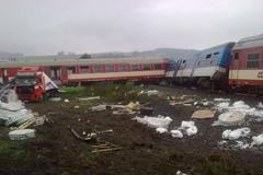 Střet vlaku a kamionu