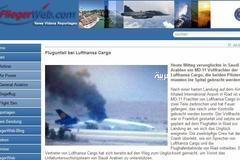 Hořící letadlo Lufthansy v Rijádu