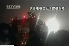 Čína - havárie letadla - záběr z čínské TV