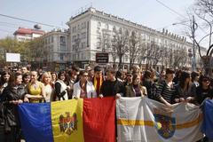 Moldavsko protest komunisté