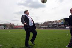 Paroubek na fotbale v Ústí