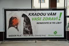 Plakát proti spalování uhlí