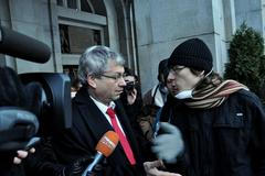 Petr Kajnar na demonstraci