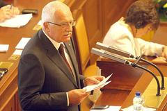 Václav Klaus ve sněmovně