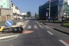 Nehoda motorky v Opavě