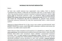 Vlček vysvětluje dotace - strana 1