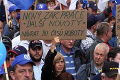 Demonstrace odborů v Praze