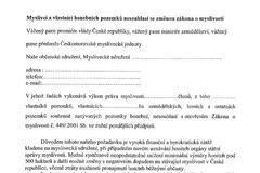 Myslivci - formulář