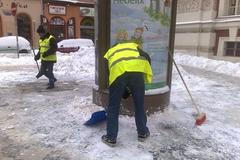 Úklid sněhu v Praze