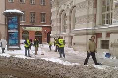 Úklid sněhu v Praze