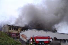 Požár vojenské jídelny v Brně