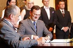 Podpis koaliční smlouvy