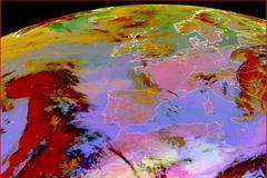 Nebe nad Evropou - Eumetsat