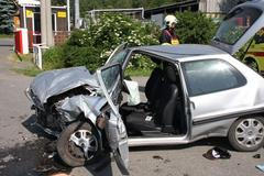 Srážka aut v Želechovicích