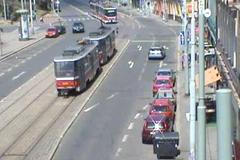 Nehoda tramvají na Smíchově