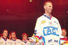 Dominik Hašek na oslavách titulu