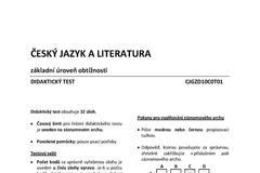 Státní maturita - základní obtížnost 1