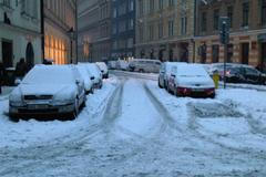 Sněhová nadílka v centru Prahy