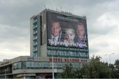 Obří billboard strany Volba pro Kladno